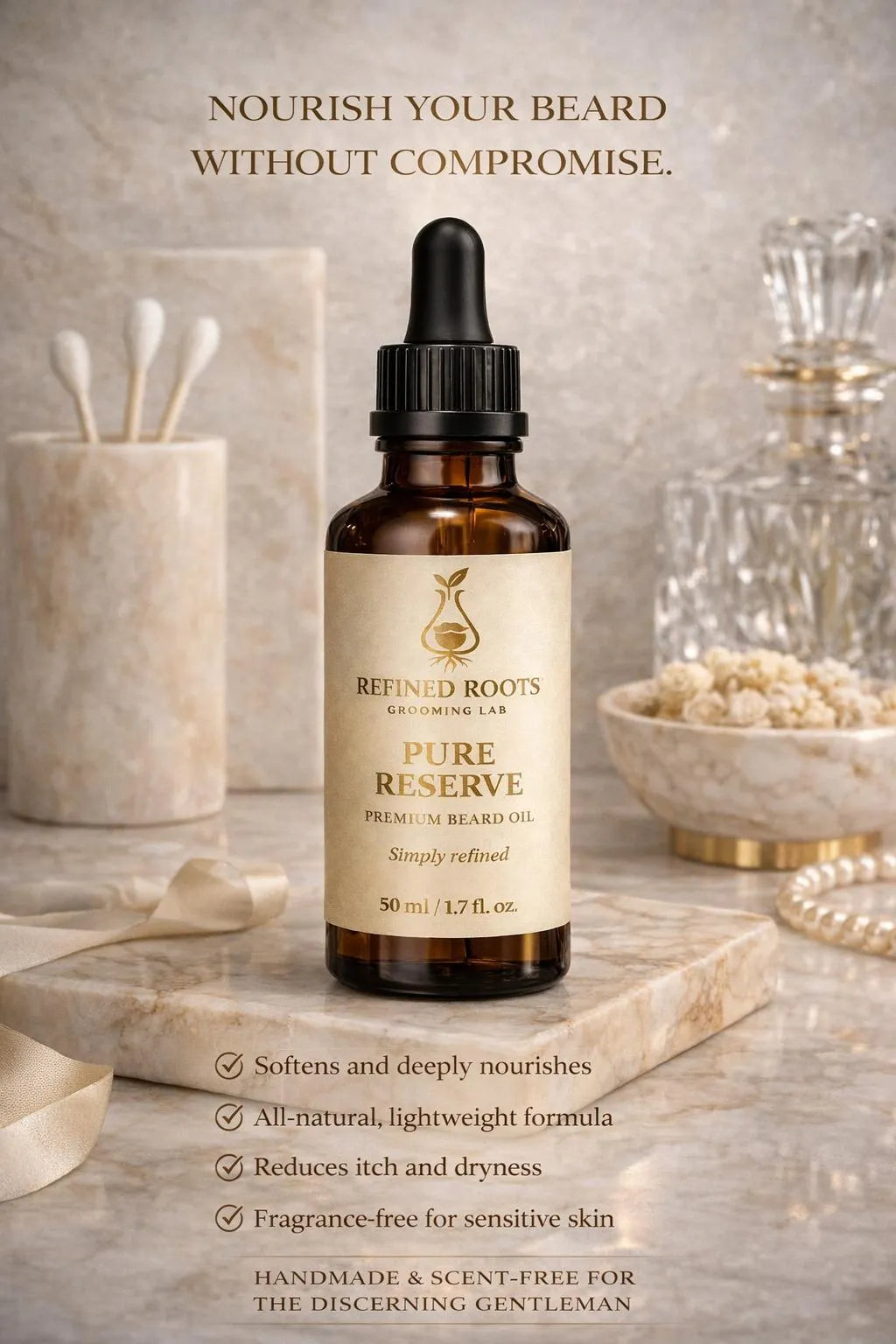 Pure Reserve – Premium Beard Oil (Fragrance Free)